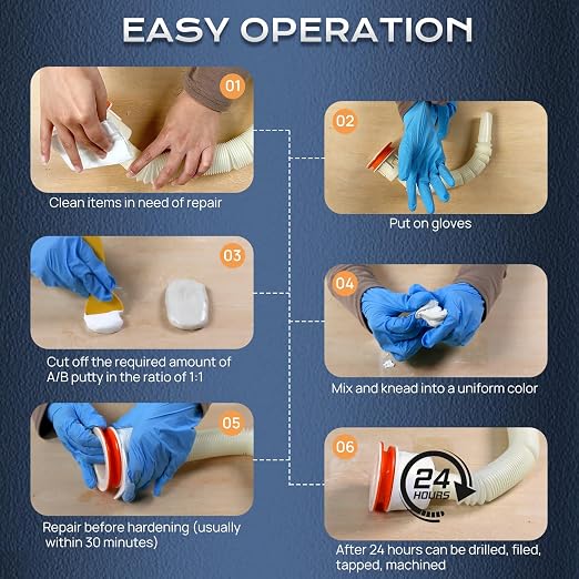 Boncart High Strength AB Epoxy Putty, 200g Steel Reinforced Repair Filler | - Image 4