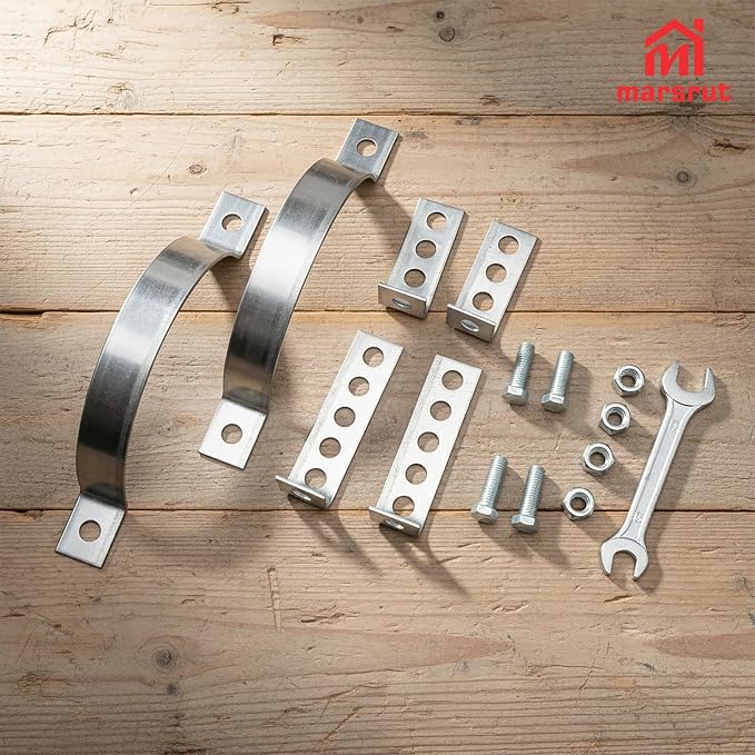 6 Inch Adjustable Vent Wall Strap, Chimney Pipe Support Bracket, Duct Hanger - Image 4