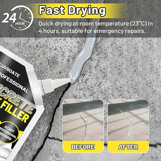 Concrete Crack Filler, 1.5LB Waterproof Self Leveling Cement Crack Filler | - Image 2