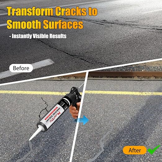 Gray Concrete Crack Filler, Self-Leveling Waterproof Sealant, Fast-Curing - Image 4