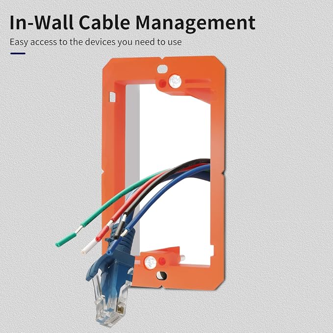 Mounting Brackets for Low Voltage Wall Plate, 5 Packs | Open Back Low Voltage - Image 4