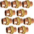 10-Pack 1/2-Inch Copper Union CxC Sweat Connection, Made in USA, Certified Safe by PROCURU