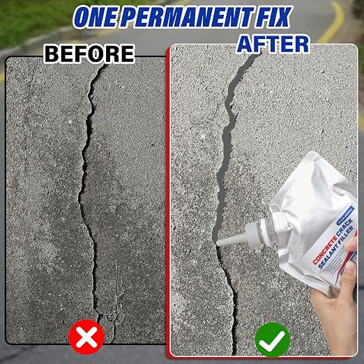 Concrete Crack Filler, 33.8 fl oz Self-Leveling Flexible Repair Sealant - Image 3
