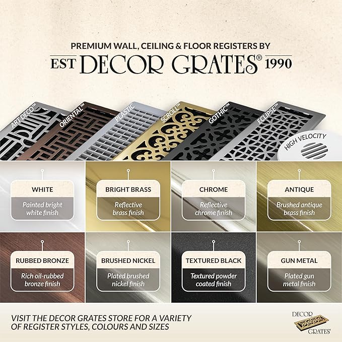 Decor Grates Metal Oriental Decorative Air Vent Cover 4x10 Floor Register – - Image 5