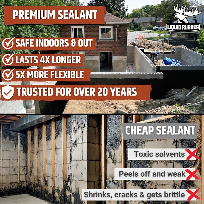 Liquid Rubber Interior Basement & Foundation Kit - 1g Foundation Sealant - Image 3