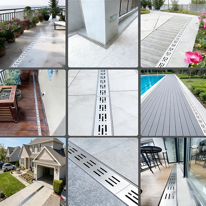 304 Stainless Steel Trench Drain Kit, Narrow Channel Drain - Image 8