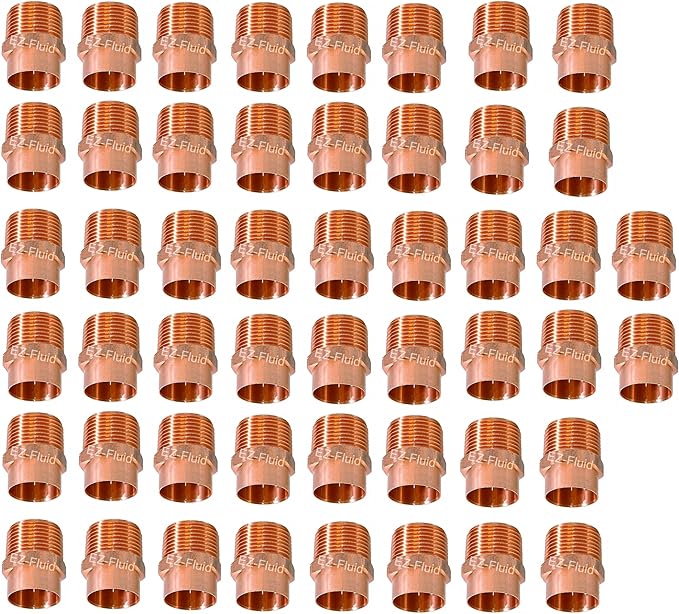 EZ-FLUID Plumbing 1" C X MIP LF Copper Male NPT Adapter Pressure Copper Fittings by EZ-FLUIDPlumbingProducts