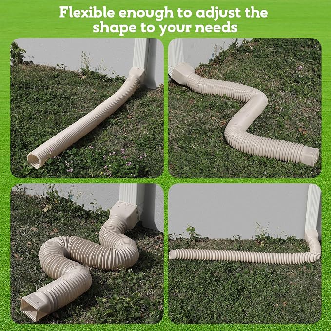 plusgutter 16.5ft Long Gutter Downspout Extensions Flexible, Down Spout Drain - Image 4