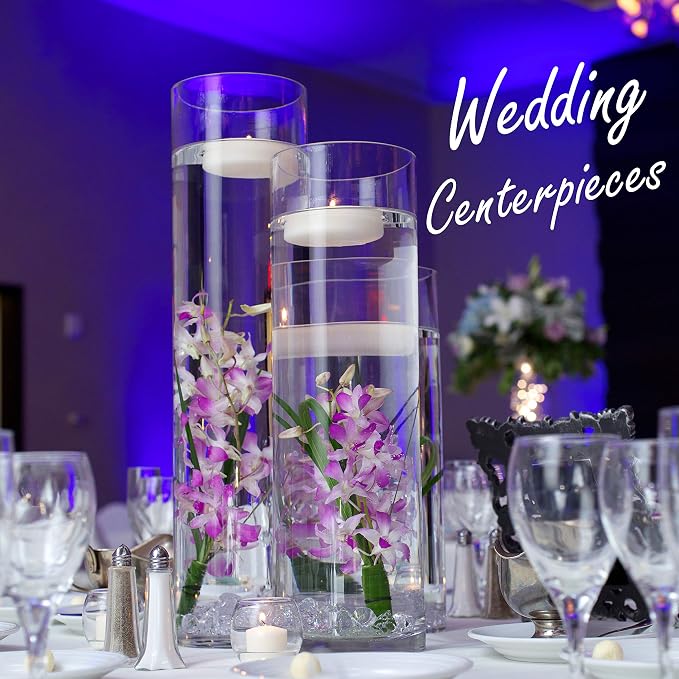 CYS Excel Tall Clear Glass Cylinder Vase | Multiple Size Choices Glass Flower - Image 8