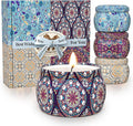 Scented Candles, Gifts for Women | 4 assorted scents, 120h burn time, cotton by Unknown