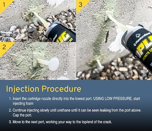 uPlug Concrete Foundation Crack Repair Kit – Polyurethane Crack Injection Foam - Image 5