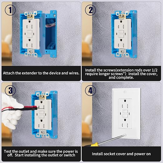 3/4Inch Single Gang Receptacle Outlet Box Extenders - Image 4