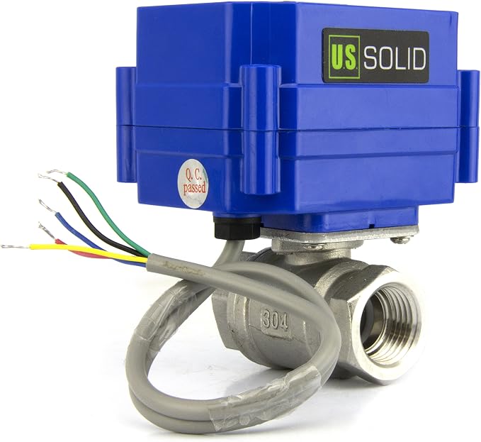 U.S. Solid 1/4 in Motorized Ball Valve NSF Certified 304 Stainless Steel - Image 2