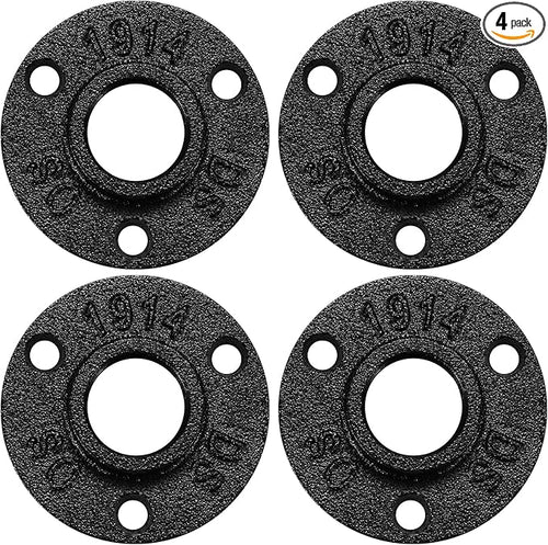 1" Antirust Black Floor Flange, Malleable iron Pipe Fittings by HomeTZH