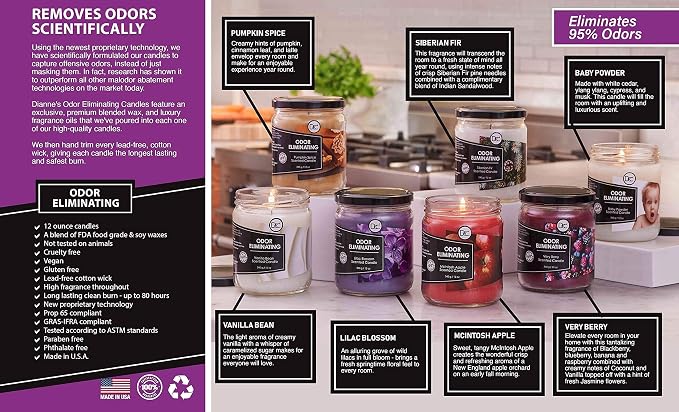 Almond Sugar Cookie Odor Eliminating Highly Fragranced Candle - Image 8