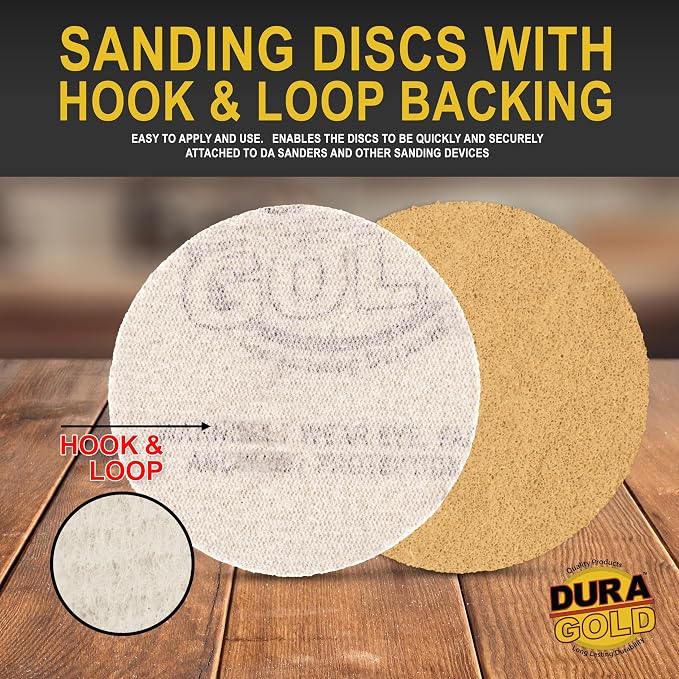 Dura-Gold Premium 2" Gold Hook & Loop Sanding Discs - Image 3