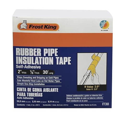 Frost King IT30/8 Rubber Insulation Tape, 2in Wide x 1/8in Thick x 30ft Long - Image 2