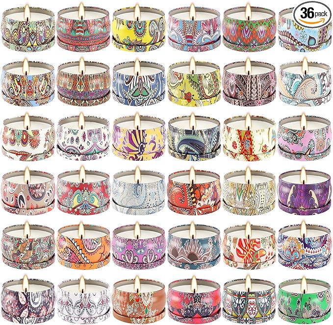 36 Pack Scented Candles Set for Home, Relaxing Stress Relief, Aromatherapy by Howemon