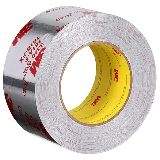 3M Aluminum Foil Tape 3340, 2.5" x 50 yd, 4.0 mil, 1 Roll | HVAC, Sealing and by 3MIndustrial