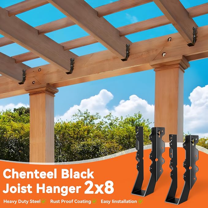 25 Pcs Black 2x8 Joist Hanger, LU28 18 Gauge Double Shear Face Mount Joist - Image 7