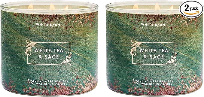 Bath & Body Works White Tea & Sage 3-Wick Candle by BathBodyWorks