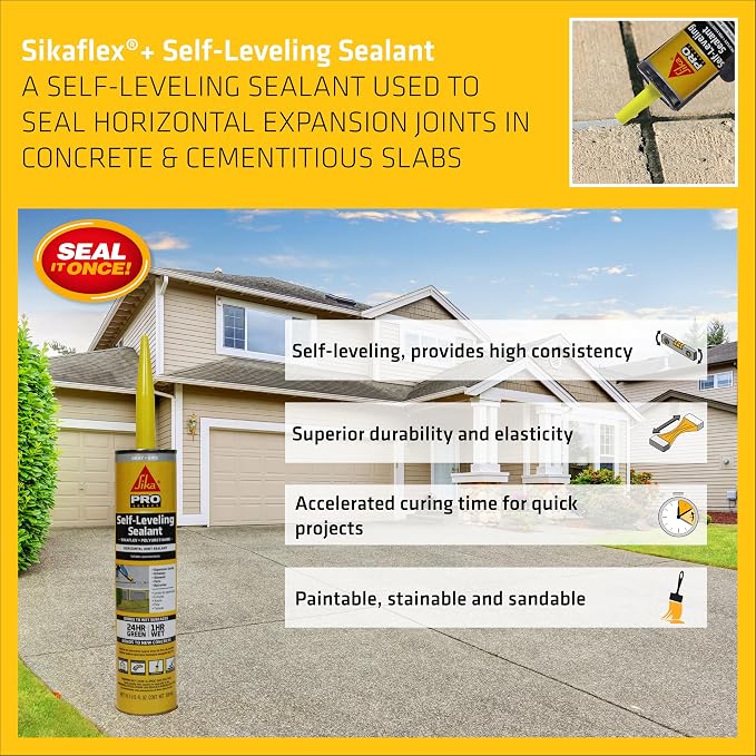 SIKA Sikaflex Self-Leveling Sealant, 10.1 Oz, Quick-Curing, Waterproof & - Image 5