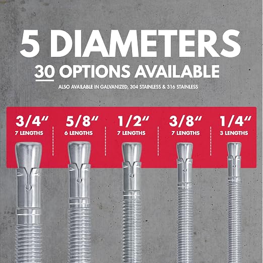 3/8" x 7" Zinc-Plated Wedge Anchors - Image 5