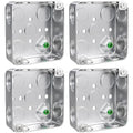 4-Pack 4" Drawn Square Electrical Box by OhLectric