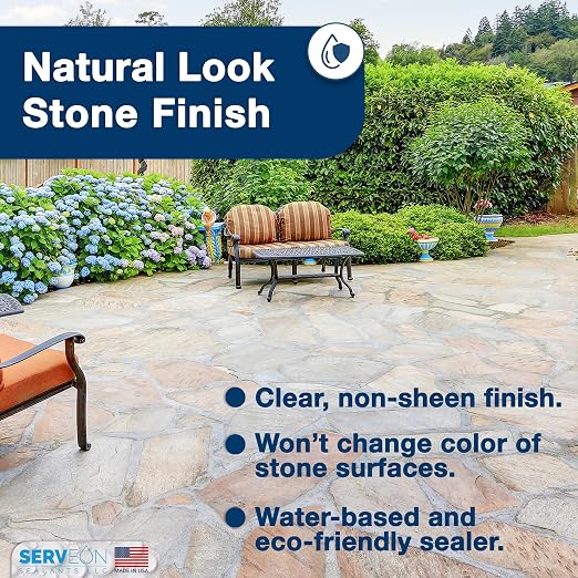 Natural Stone & Patio Sealer Waterproofer 1 Gal | Outdoor Indoor Natural Stone - Image 2