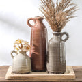 Ceramic Vases Set of 3, Neutral Rustic Farmhouse Vase by ooit