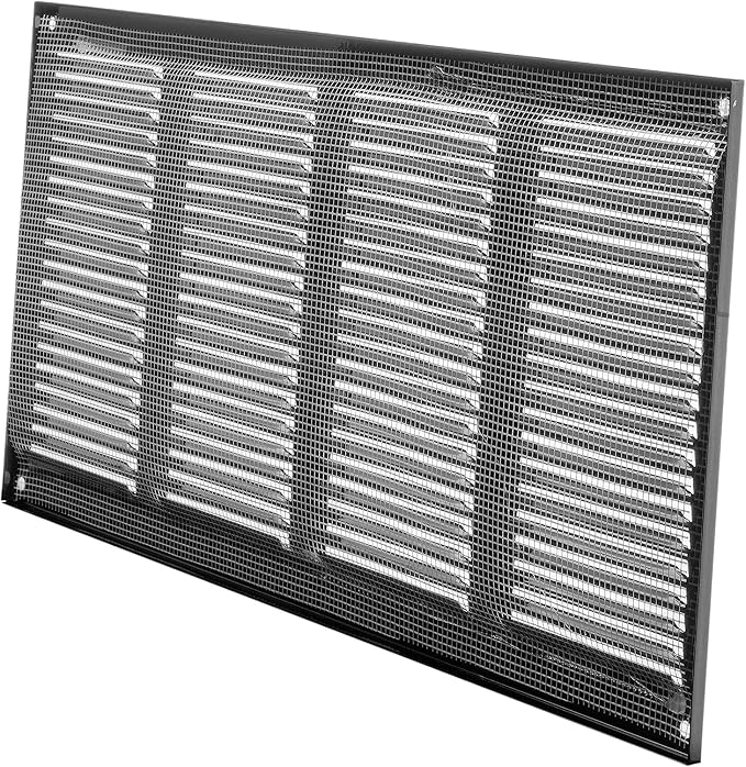 Repa Market 2-Pack Air Vent Cover 16x8 Inch Black Galvanized Steel Louvered - Image 8