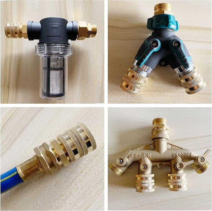 M MINGLE Garden Hose Adapter 3/4”, Male to Male, Female to Female, Solid Brass - Image 5
