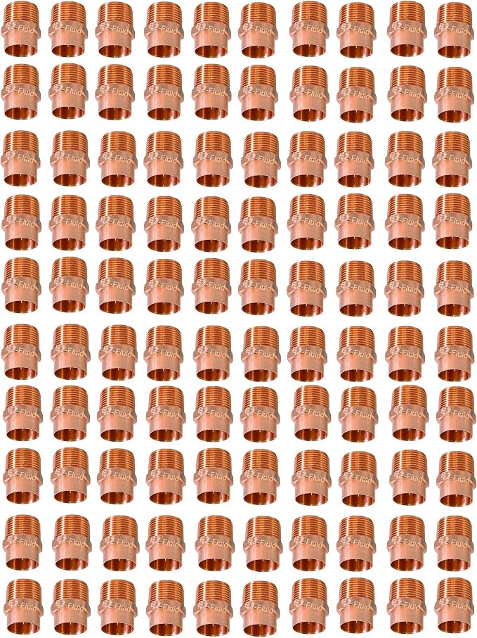 EZ-FLUID Plumbing 1" C X MIP LF Copper Male NPT Adapter Pressure Copper Fittings by EZ-FLUIDPlumbingProducts