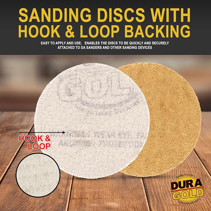 Dura-Gold Premium 2" Gold Hook & Loop Sanding Discs - Image 3