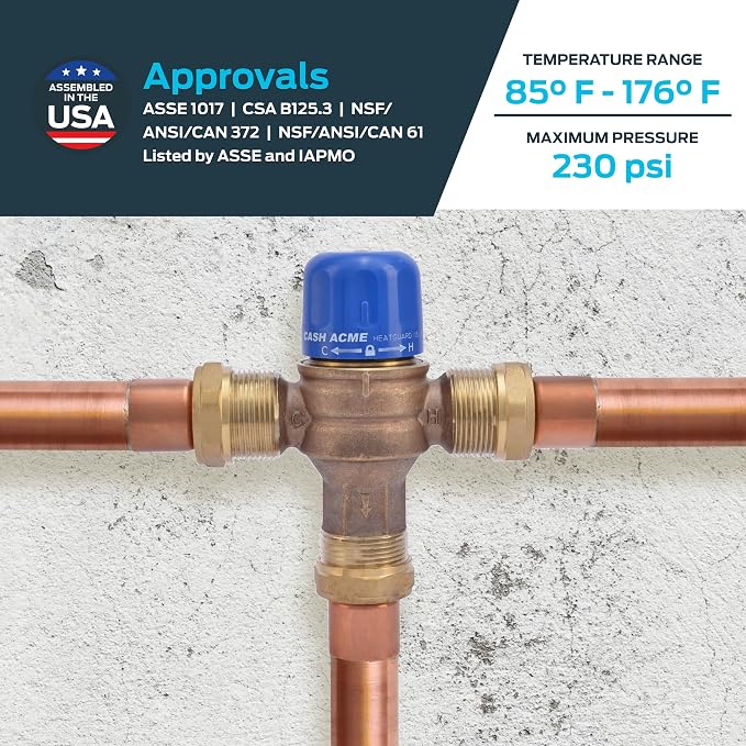 Cash Acme 1 Inch HG115 Sweat Thermostatic Mixing Valve - Image 4