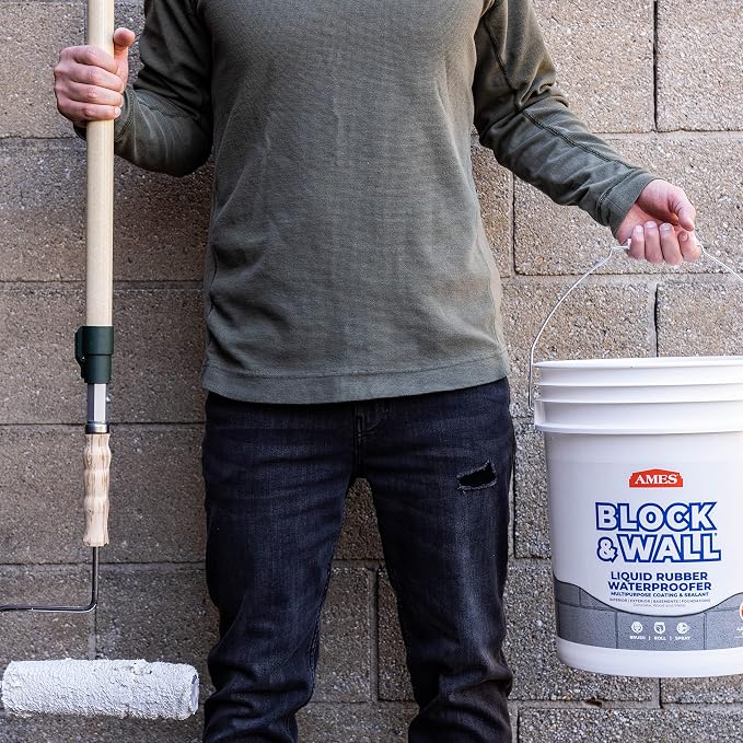 Ames Block & Wall™ Liquid Rubber Waterproofer, 5 Gal, foundations, retaining - Image 7