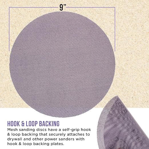 Dura-Gold Premium 240 Grit 9" Purple Ceramic Mesh Sanding Discs, Box of 10 - Image 3